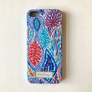 Lilly Pulitzer iPhone Case 5 5s 5 SE 1st Gen Hybrid Case Sea Life Coral Pattern